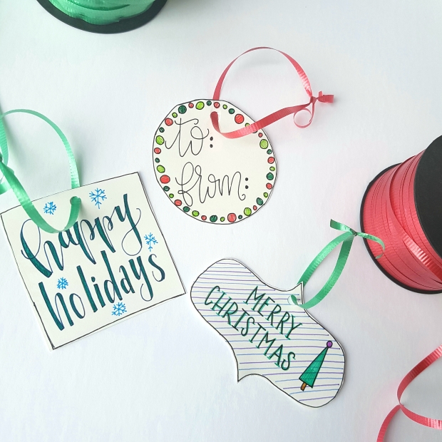 How to Create 3 DIY Holiday Gift Tags with Paper Mate Products